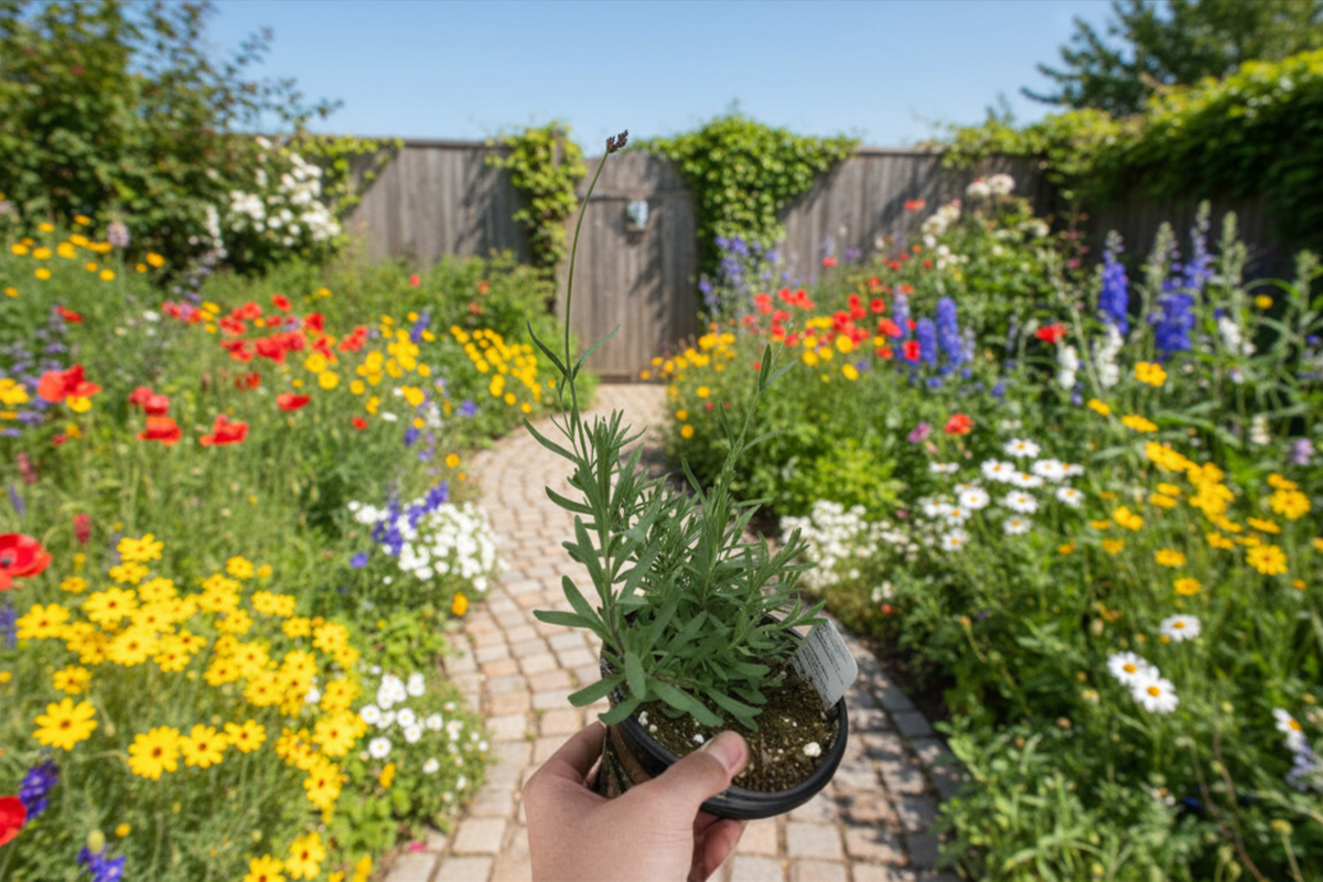 Lavender Live Plant 4-Inch Pot | Rooted Lavandula spp. | Perennial Flowering Garden Plant
