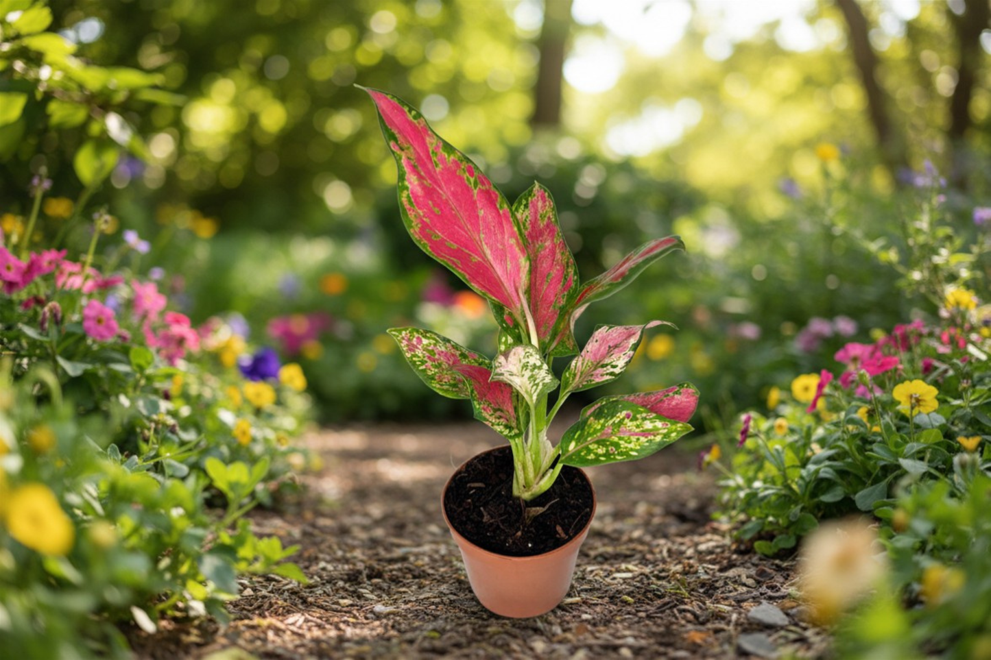Aglaonema Red Angel Indoor Plant 2-Inch Pot Tropical Foliage Houseplant, Collector Gift