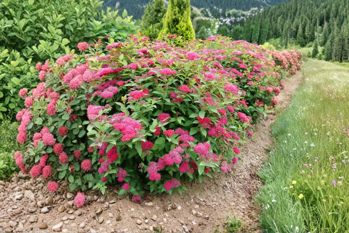 Live Plant - 4" Pot Double Play® Doozie® Spiraea japonica - Reblooming Compact Shrub with Red-Pink Flowers