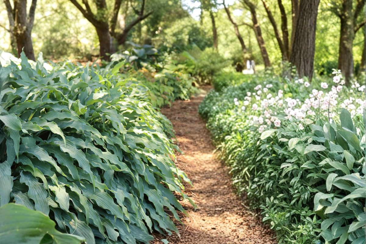Hosta Wild Imagination Starter Plant 3-Inch Pot, Variegated Green White Foliage, Shade Perennial, Herbaceous Garden Plant