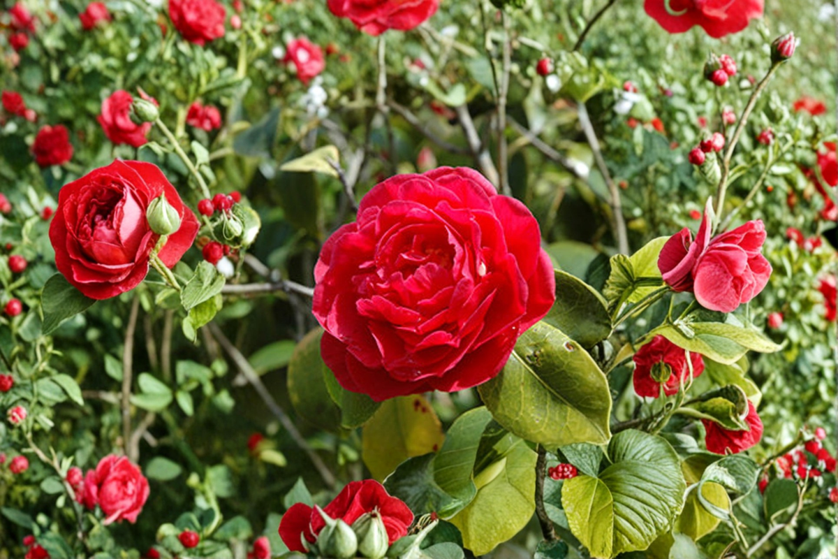 Japanese Camellia ‘Mathotiana’ Live Plant – 1 Gallon Red Evergreen Flowering Shrub Camellia japonica