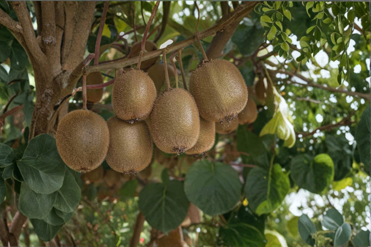 Fuzzy Kiwi Plant Bundle Female and Male Vines – 1 Gallon Potted Actinidia deliciosa Climbing Vines