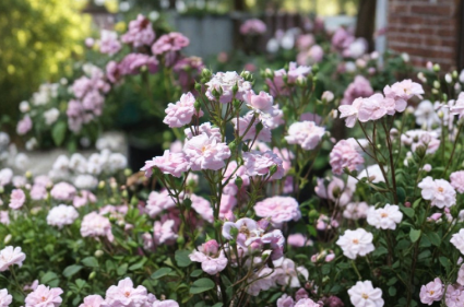 Rural England Climbing Rose Cuttings – 6 Live Flowering Rose Propagation Plants for Garden Trellis Fences Rosa hybrid