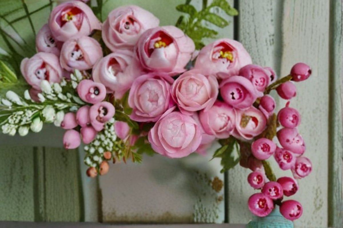 Strawberry Macaron Rose Live Plant – Fragrant Repeat Blooming Perennial Rose