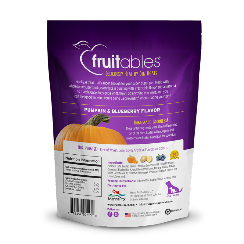 Fruitables Baked Pumpkin & Blueberry Dog Treats (7oz)