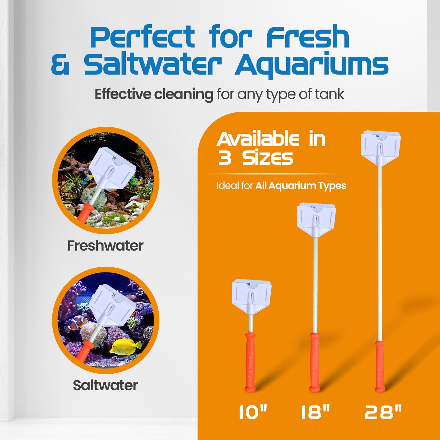 Flipper Platinum Aquarium Algae Scraper 10