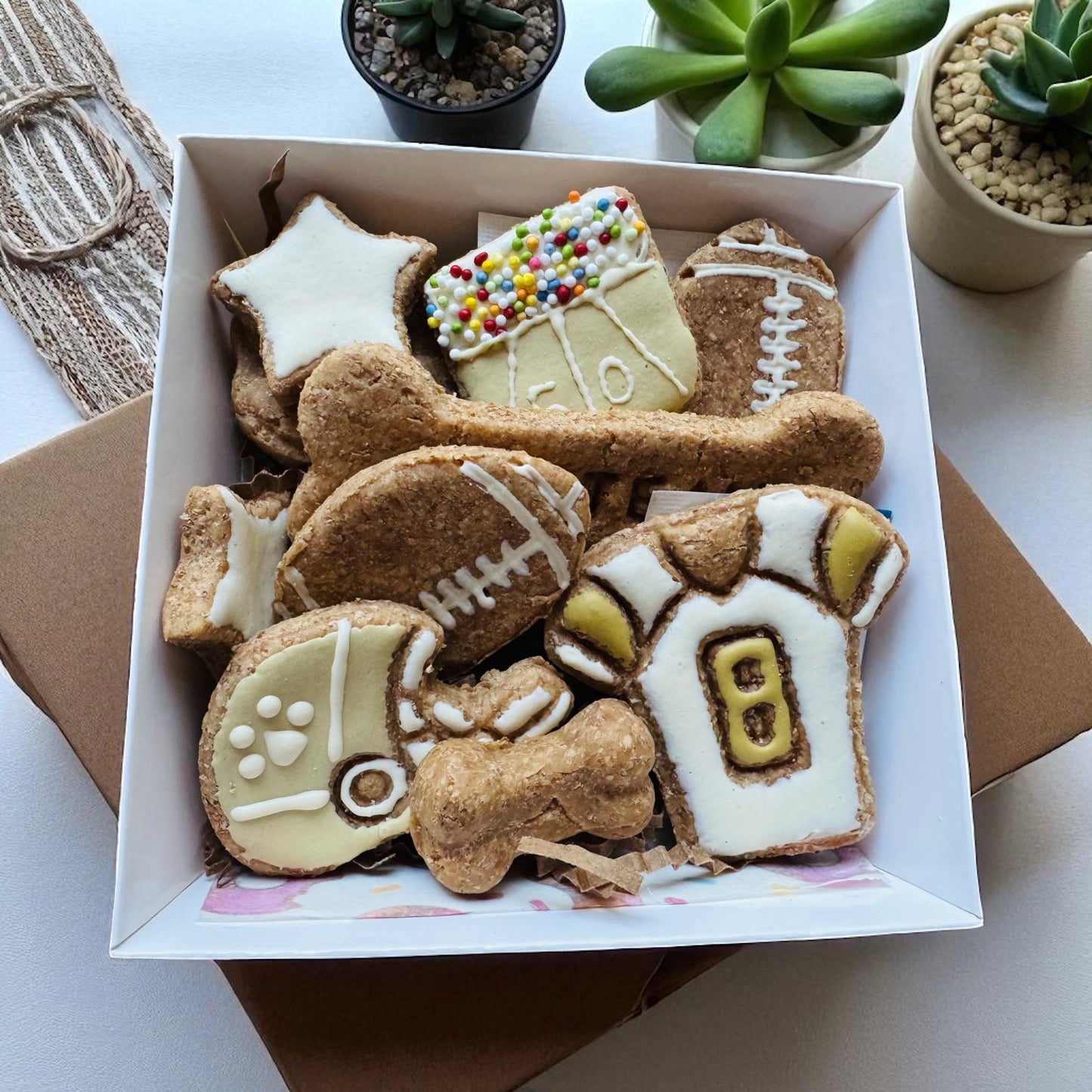 Tootsies & Treats Peanut Butter Treats Game Day Football Box (4oz)