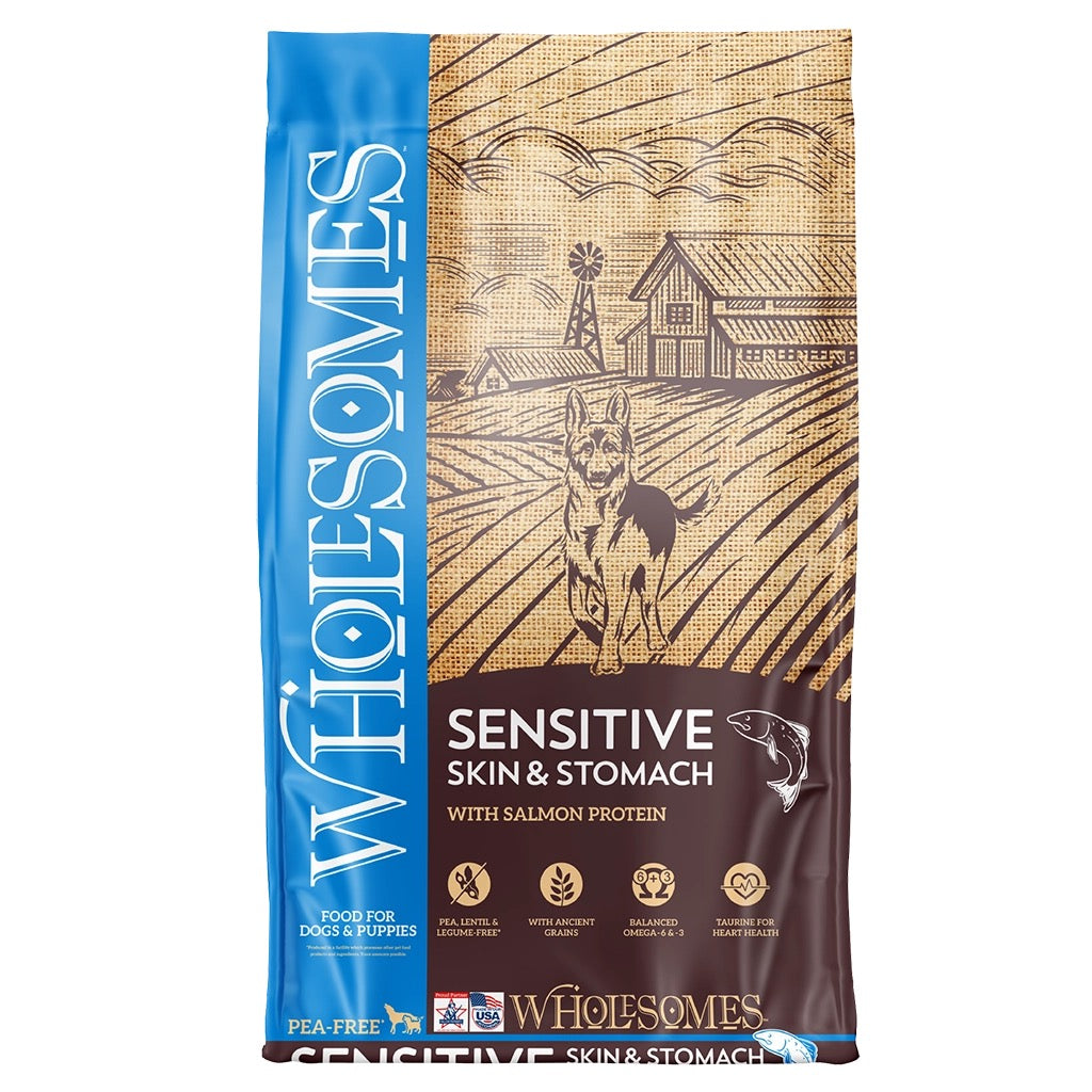Wholesomes Sensitive Skin & Stomach Salmon Dry Dog Food (30 lb)