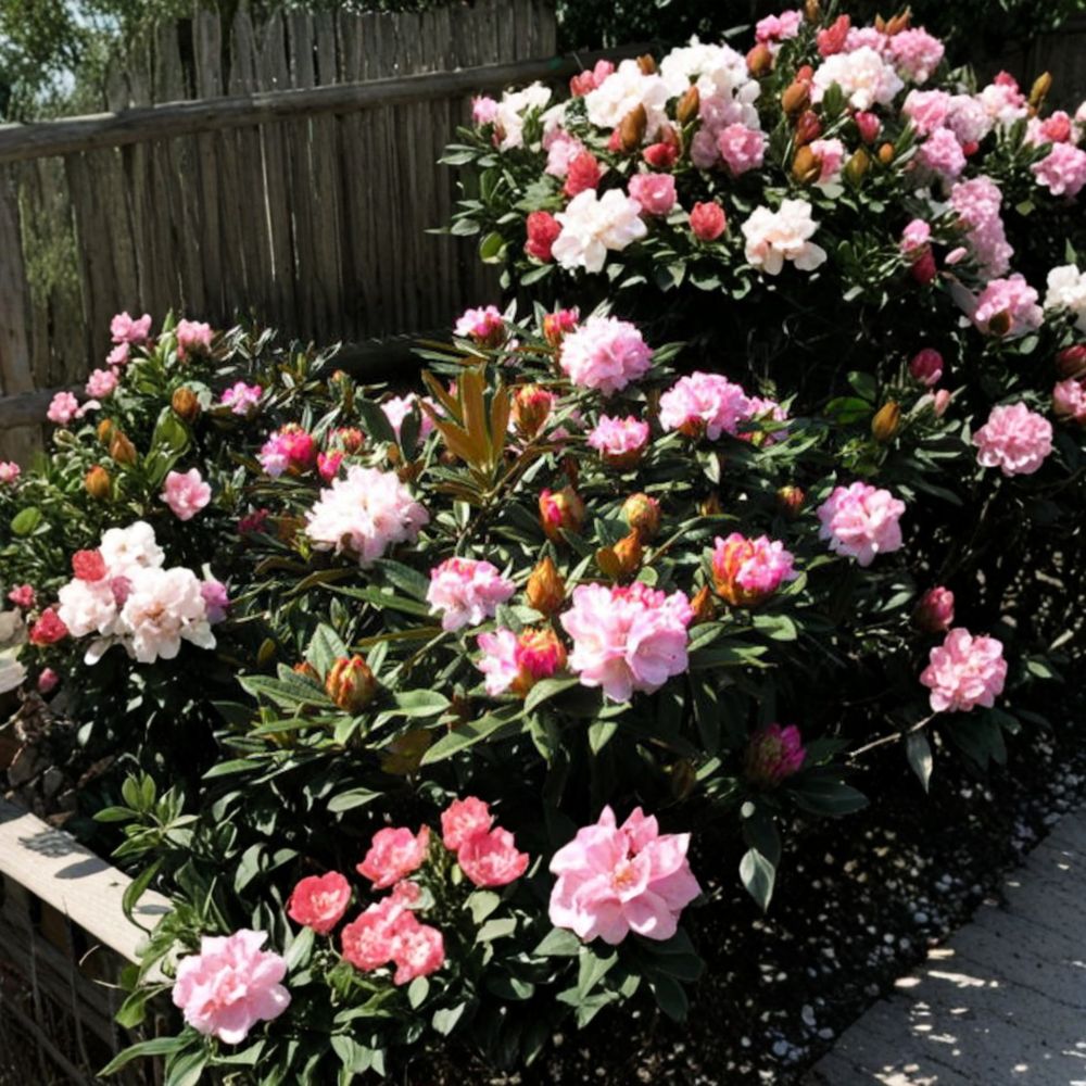 Rhododendron ‘Yaku Sunrise’ Evergreen Shrub | Pink & White Midseason Blooms | Cold Hardy Dwarf Rhododendron
