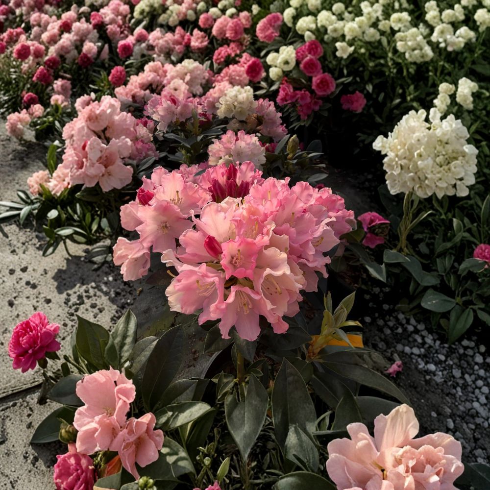 Rhododendron ‘Dreamland’ Evergreen Shrub | White and Pink Blooms | Cold Hardy #1 Container Grown