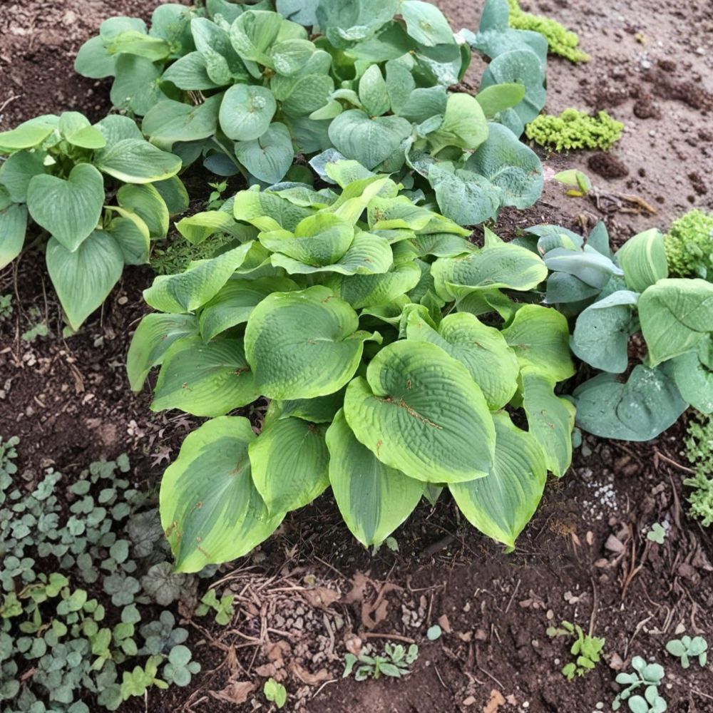 Twin Cities Hosta – Bare Root Giant Hosta with Blue Green Gold Variegated Foliage | 3 Inch Starter Plant