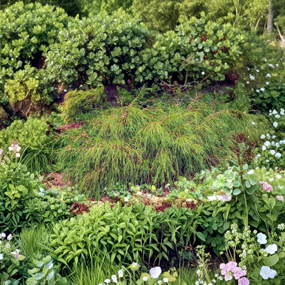 Thuja plicata ‘Whipcord’ Live Evergreen Conifer | Weeping Dwarf Western Red Cedar in #2 Container