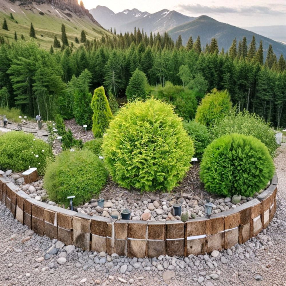 Thuja occidentalis 'Aurea' – Golden Globe Arborvitae Live Plant in 4 Inch Pot | Compact Golden Evergreen Shrub