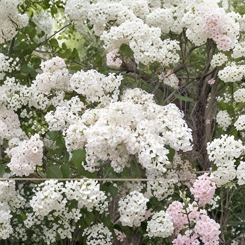 Syringa x oblata 'Betsy Ross' Lilac Live Plant | Fragrant White Blooms | 1 Gallon Pot | Hardy Flowering Shrub