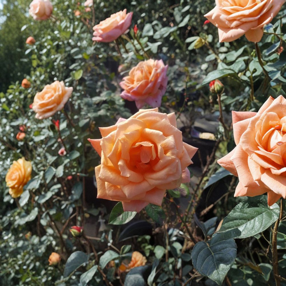 Arizona Grandiflora Rose – 5 Gallon Orange Yellow Live Bush Plant with Root Ball Wrapping