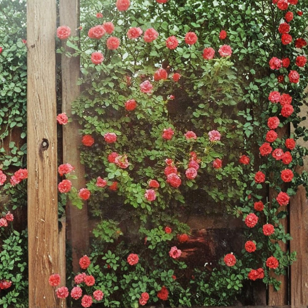 Climbing America Rose - Live Climbing Rose Plant with Salmon Pink Blooms | 1 Gallon