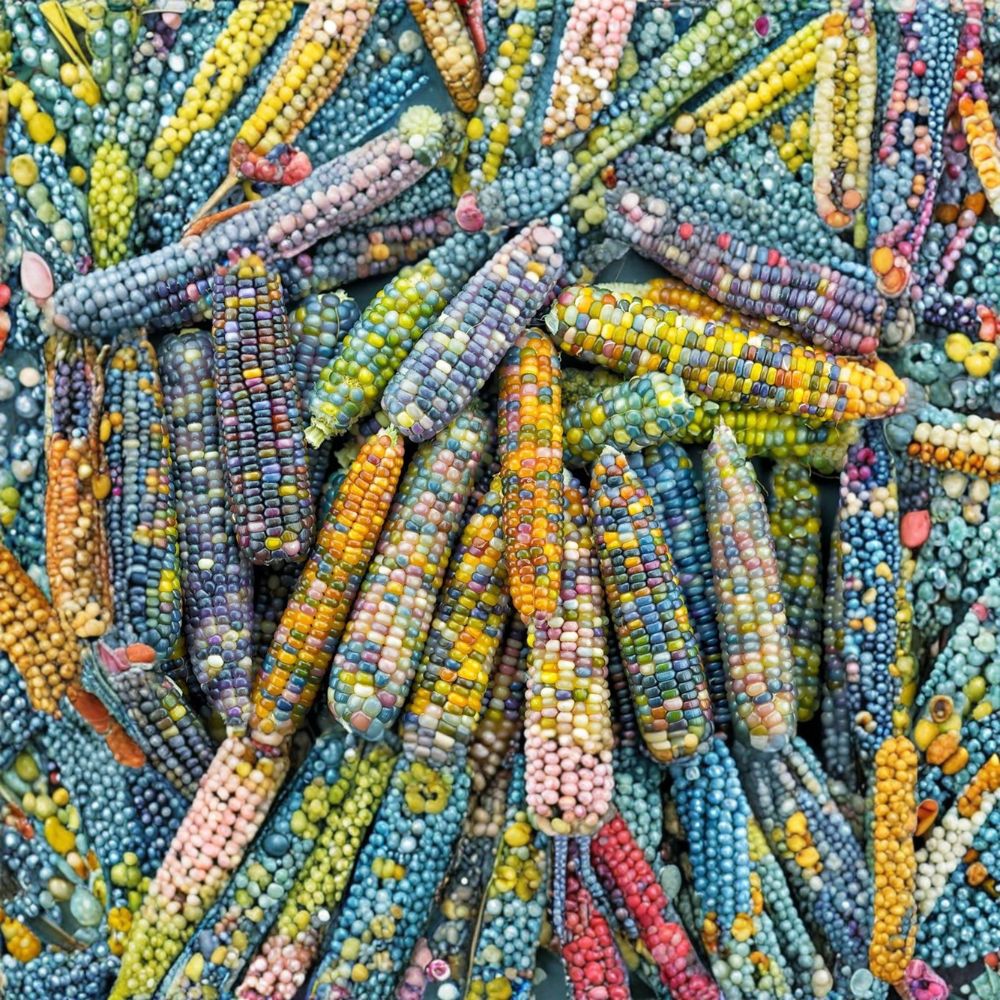 Glass Gem Corn Seeds – Organic Heirloom Non-GMO Rainbow Flint Corn | 100 Seeds