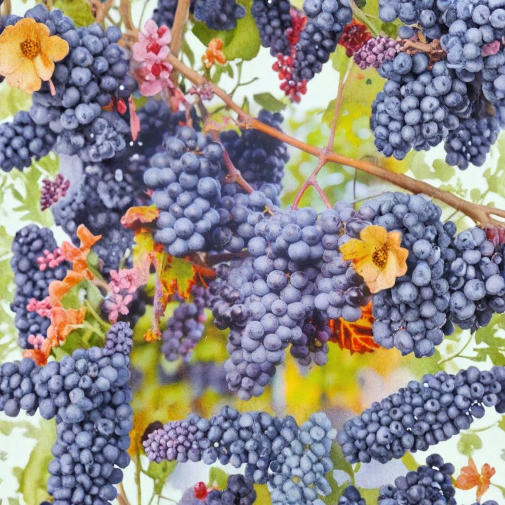 Venus Blue Grape Vine Live Plant | 1 Gallon | Sweet Blue Grapes for Home Garden & Vineyard