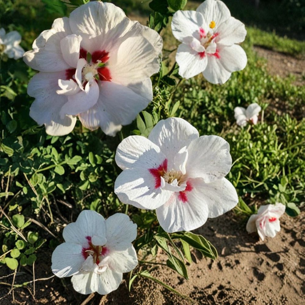 Double Flower White Althea Rose of Sharon – 2 Gallon Live Shrub Plant