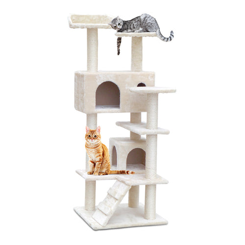 I Pet Cat Tree 134Cm Tower Scratching Post Scratcher Wood Condo House