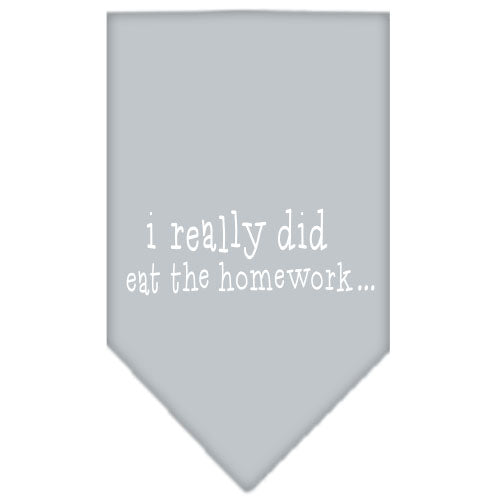 Pet and Dog Bandana Screen Printed, "I Really Did Eat The Homework"
