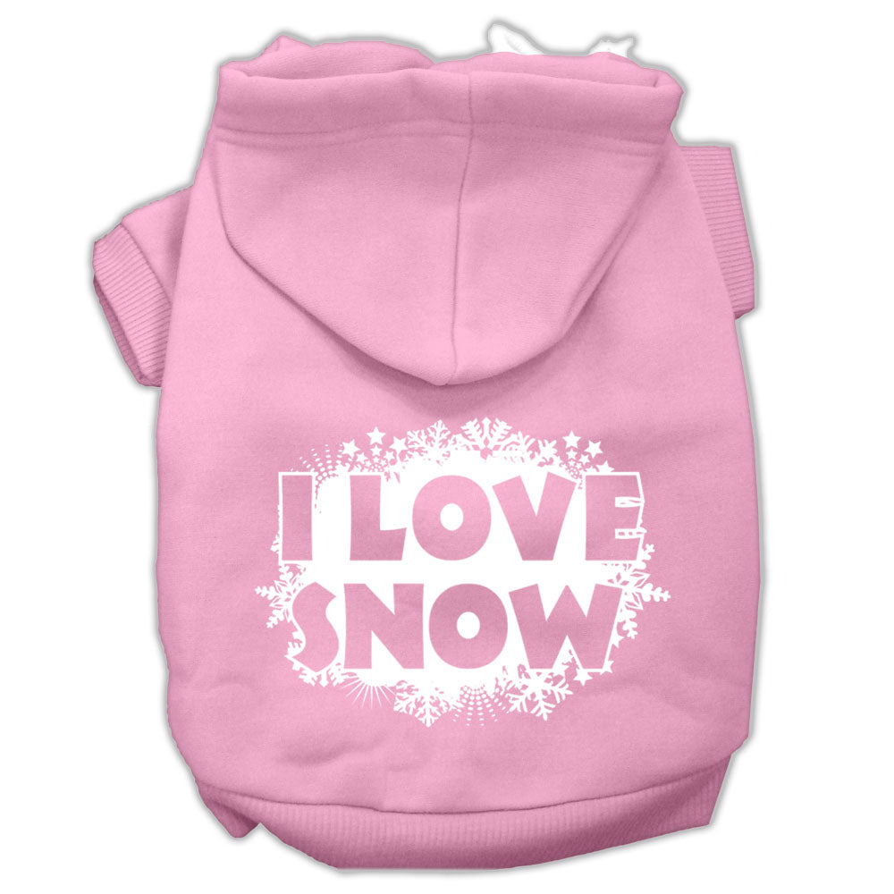 I Love Snow Christmas Pet Hoodie