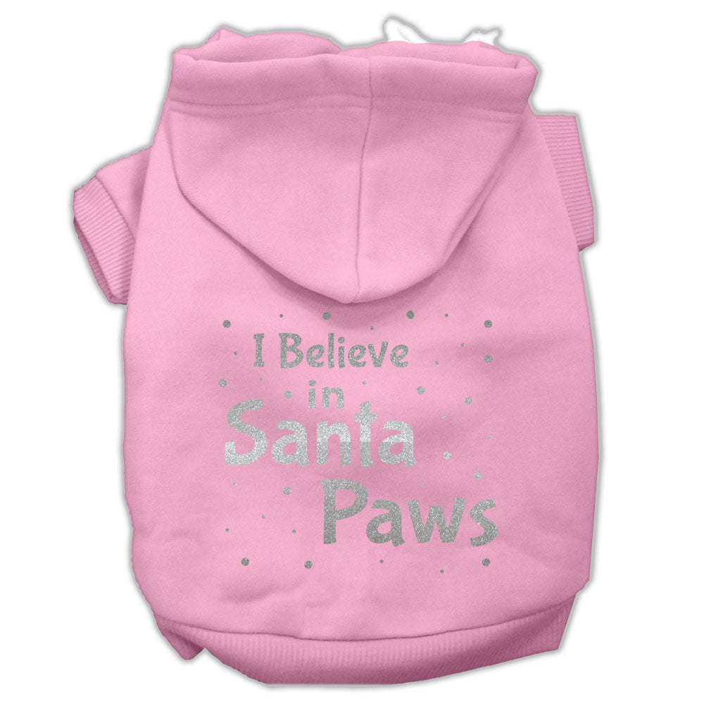 Christmas Pet Hoodie Screen Printed, "I Believe In Santa Paws"