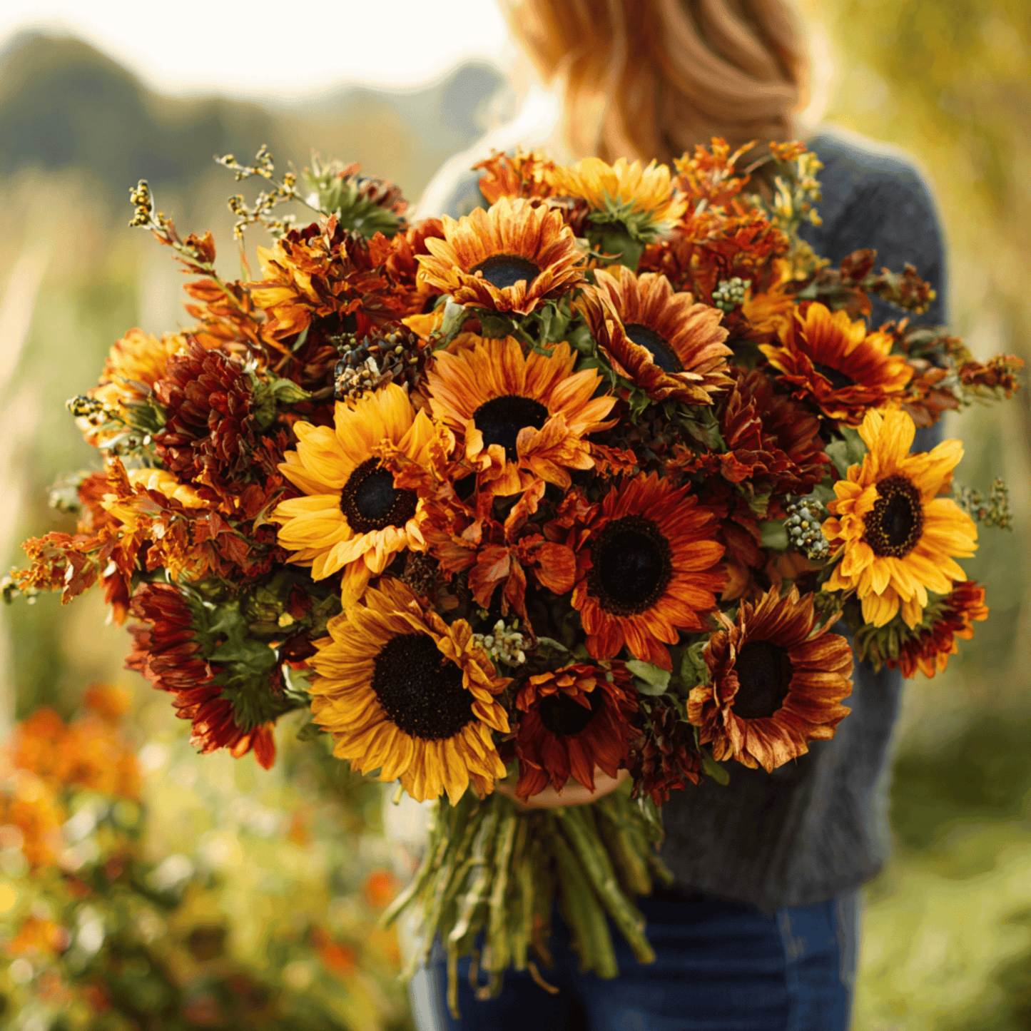 Autumn Beauty Sunflower Seeds – Heirloom, Branching, 5-8 Inch Flowers, Fall Colors, Helianthus annuus, for Cutting Gardens & Borders