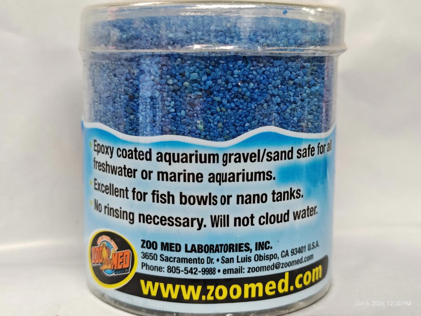 Blue Sand 8 ounce Aquarium Substrate Accents Fish Tanks