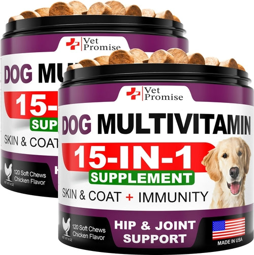 2 Pack Dog Multivitamin Chewable With Glucosamine Dog Vitamins And
