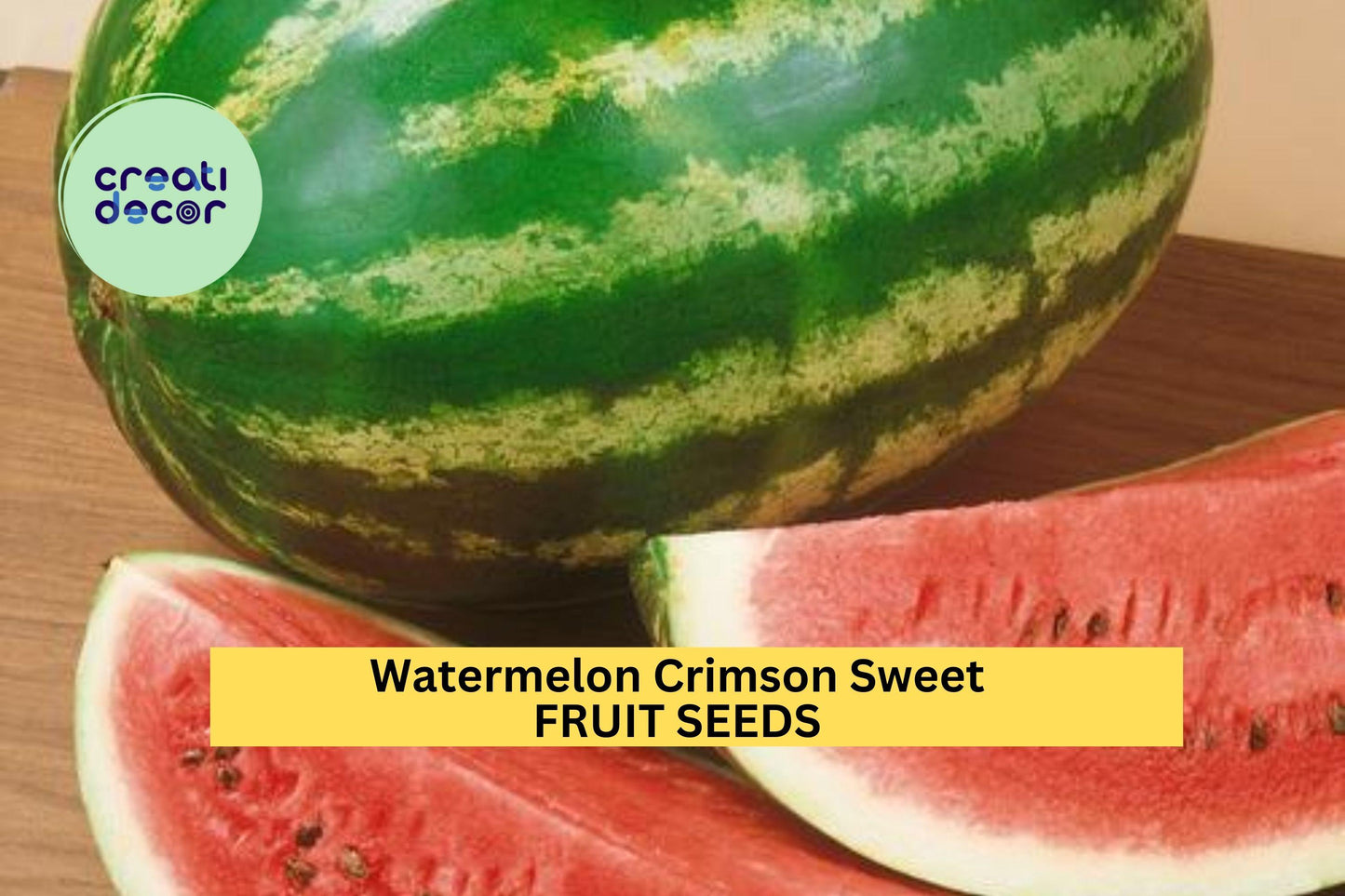 3pcs of Crimson Sweet Watermelon Seeds – Juicy Red Flesh, High Yielding, Heat-Tolerant, Citrullus lanatus, Summer Garden Planting Seeds