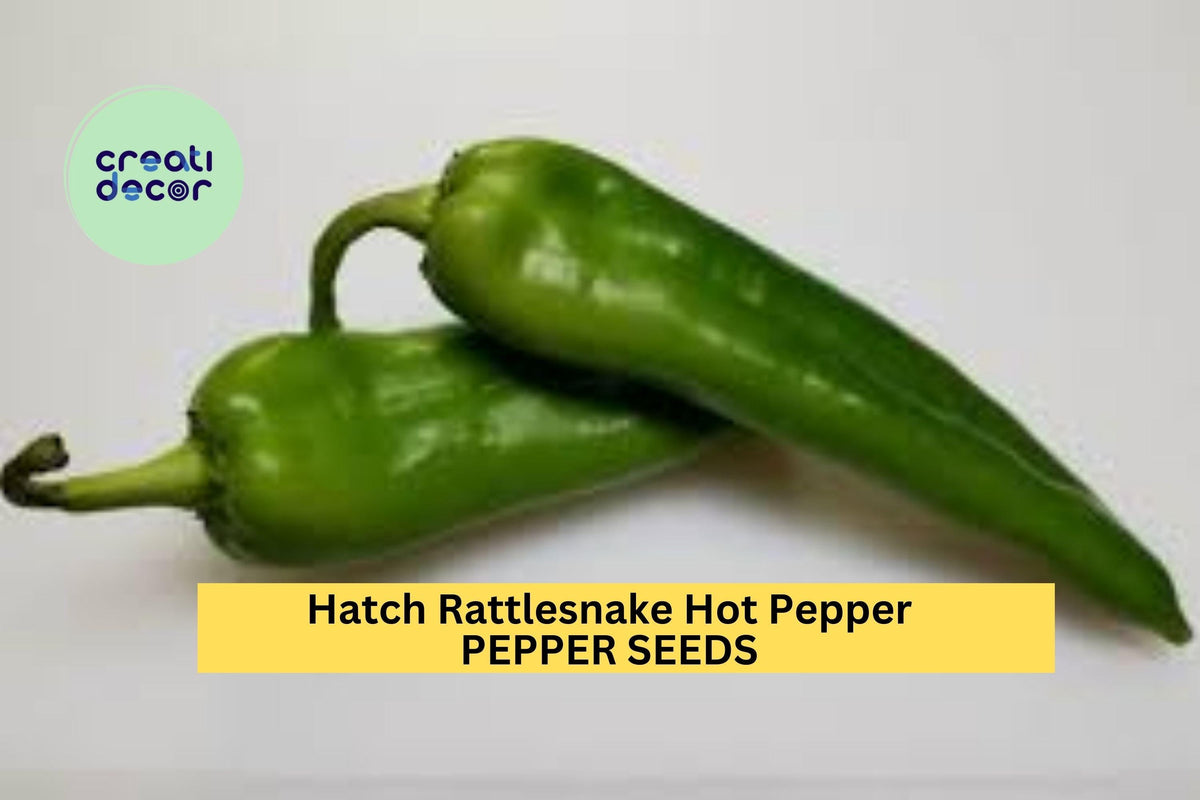 3pcs Hatch Rattlesnake Hot Pepper Seeds – Smoky, Medium to Hot Chili Seeds for Gardening, Salsa, and Spicy Dishes – Capsicum annuum