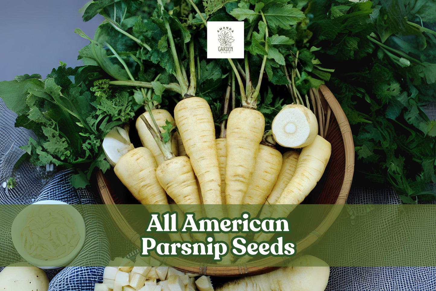 All American Parsnip Seeds – Pastinaca sativa – Rare Heirloom Root Vegetable, White Roots, Sweet Flavor, Cold-Hardy, Non-GMO, 100 Seeds