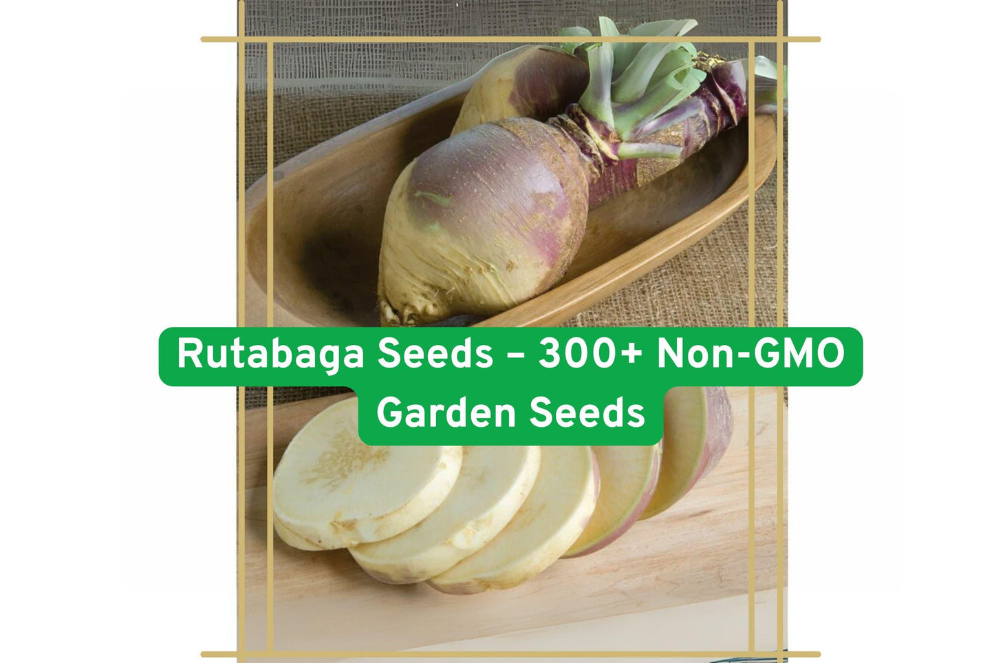 300+ Non-GMO Rutabaga Seeds Purple Top Brassica napus var. napobrassica for Cooking & Gardening