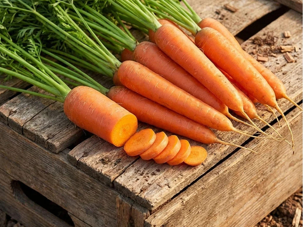 Scarlet Nantes Carrot Seeds – 500 Heirloom Non-GMO Root Vegetable for Juicing, Cooking, and Snacking