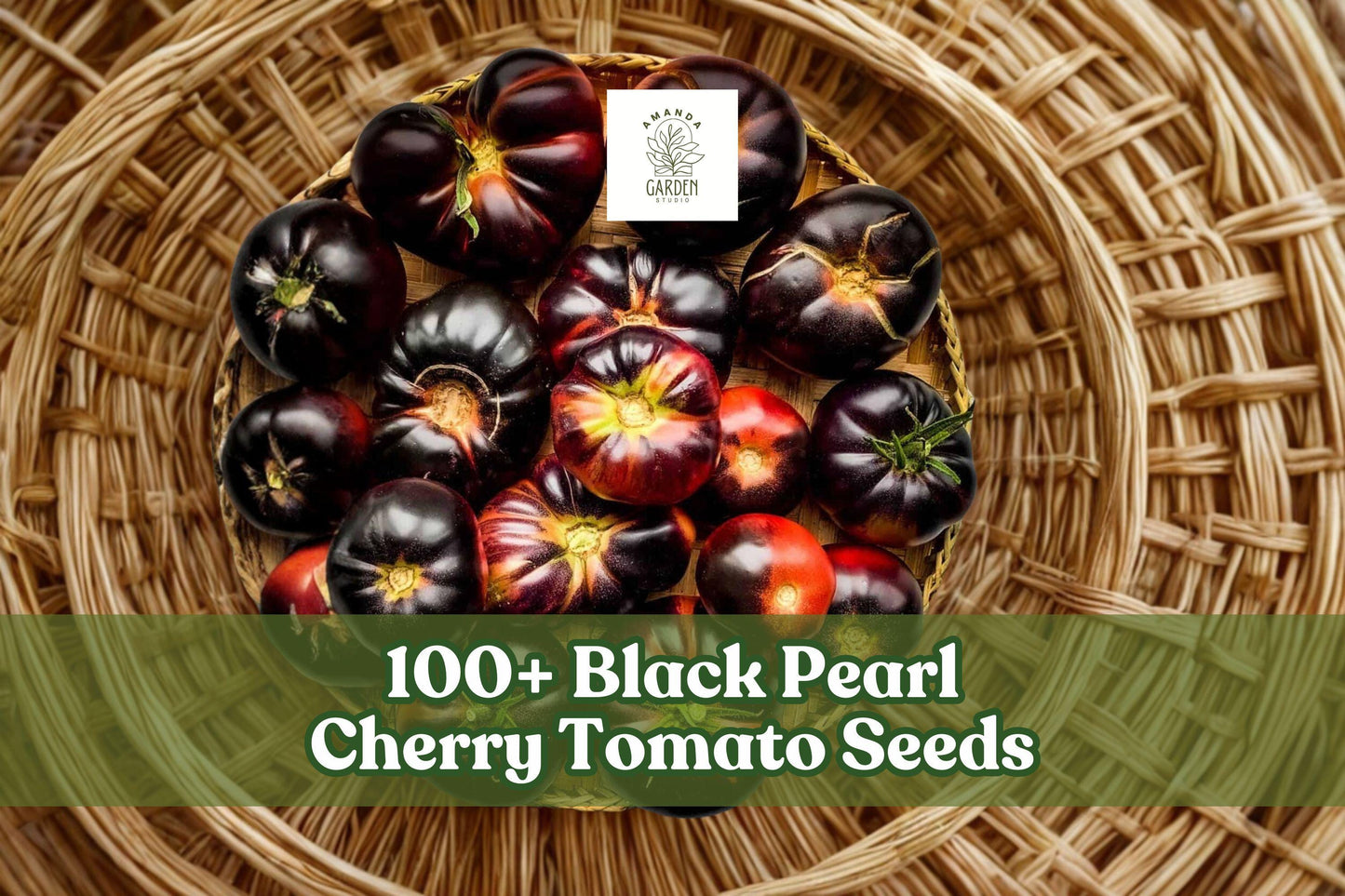 Black Pearl Cherry Tomato Seeds – 100+ Dark Heirloom Solanum lycopersicum for Container & Garden Growth