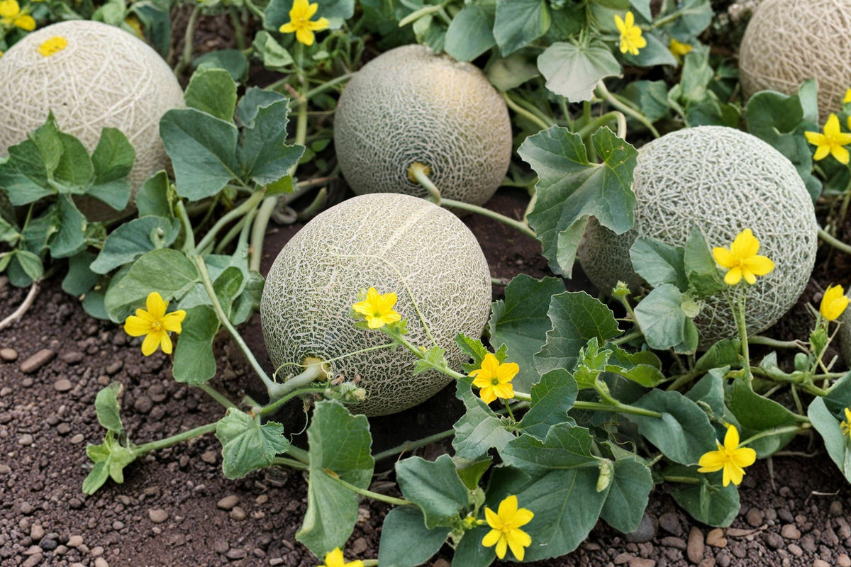 Hales Jumbo Melon Seeds - Heirloom Non-GMO Cantaloupe for Summer Garden Planting - Large, Sweet, Juicy Orange Flesh