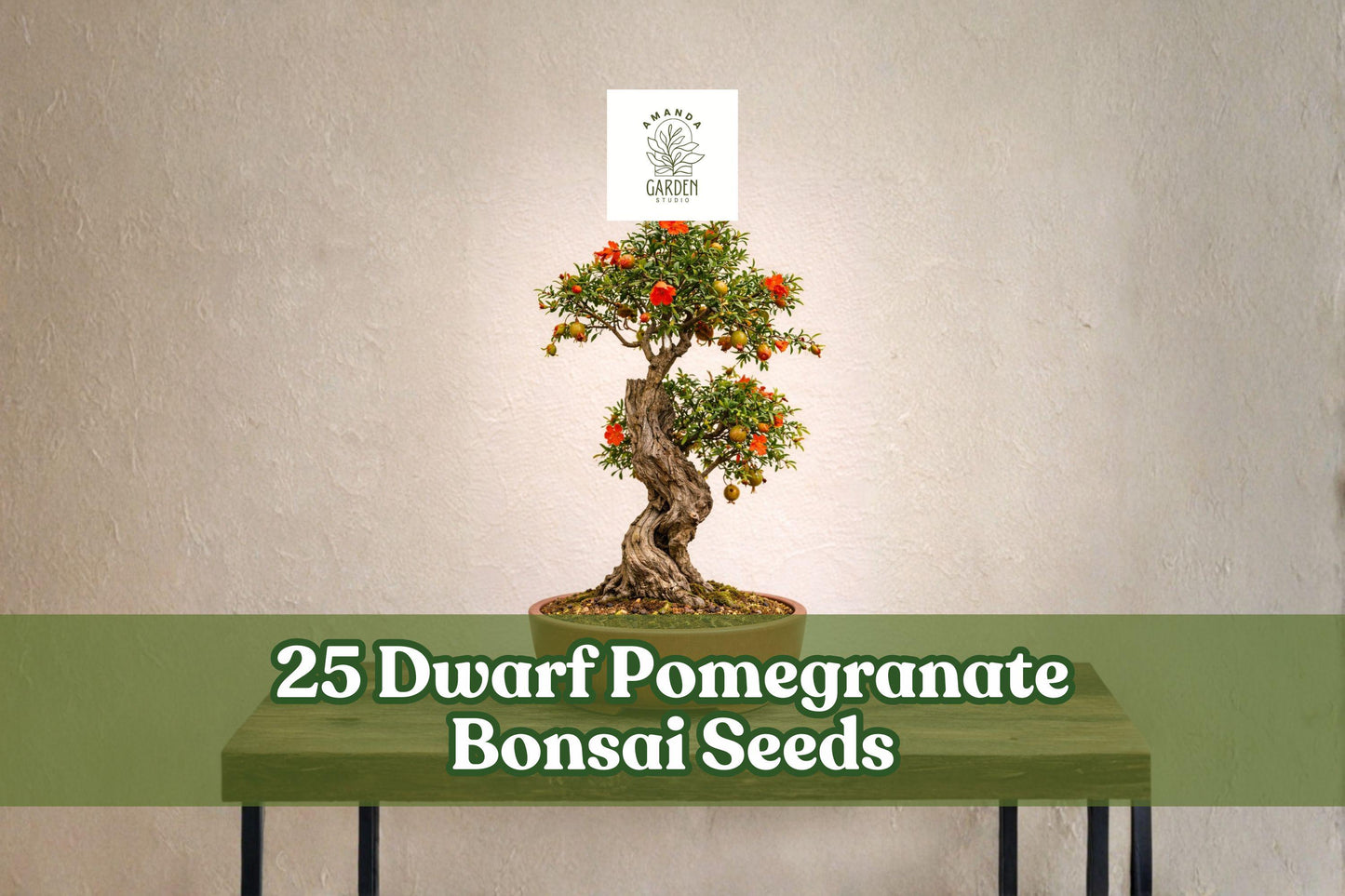 Dwarf Pomegranate Bonsai Seeds – Fruit-bearing Punica granatum, Compact Tree for Bonsai & Container Gardening, 25 Seeds