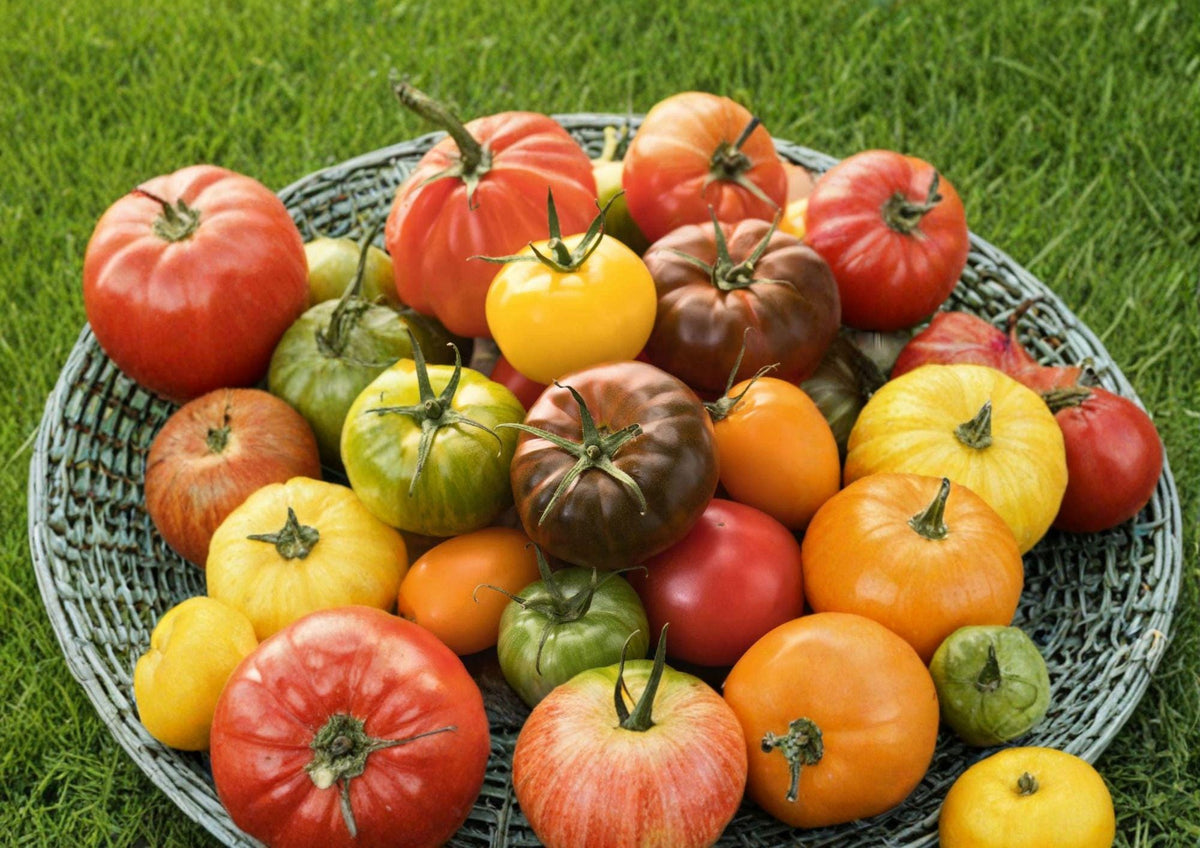 Heirloom Rainbow Blend Tomato Seeds – Colorful Non-GMO Slicing Tomatoes for Vegetable Garden & Home Harvest