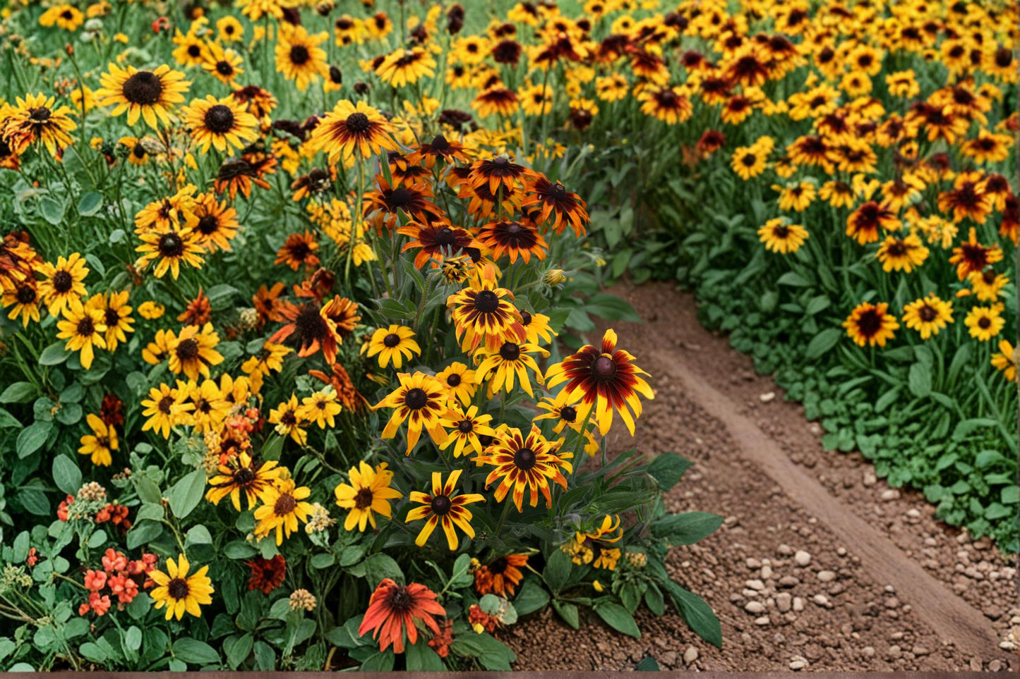 Gloriosa Daisy Seeds – Rudbeckia hirta Wildflower, Bright Yellow, Orange, Bronze Blooms, Pollinator-Friendly, Garden & Meadow Plant