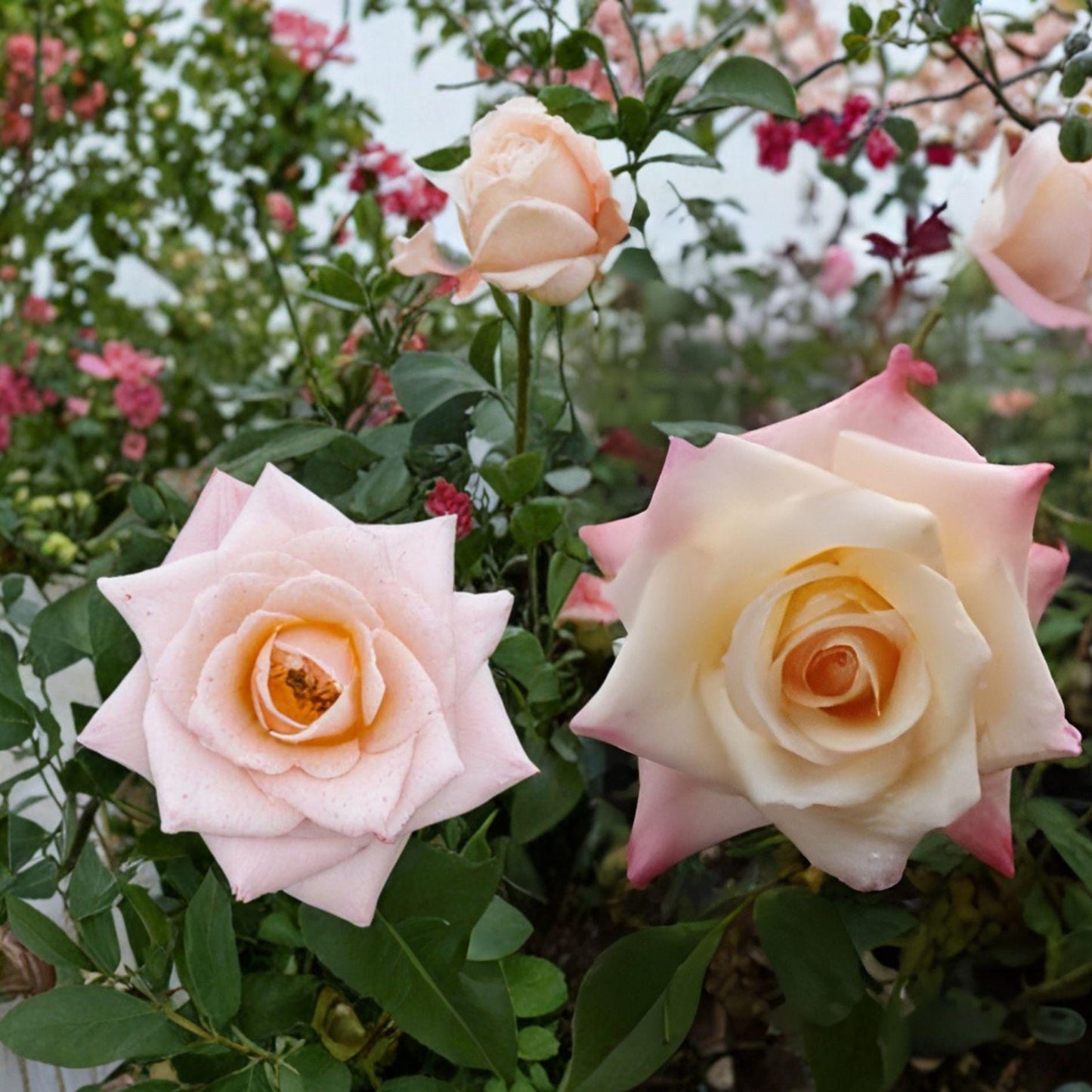 Peace Rose Live Plant – 1 Gallon Hybrid Tea Yellow Blend Rose Rosa spp. for Garden Beds & Landscapes