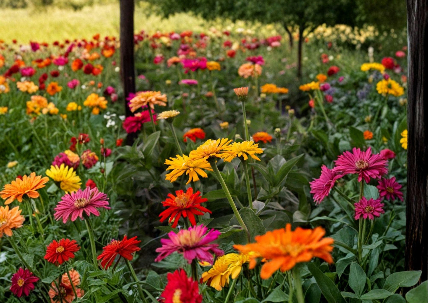 Cactus Flowered Zinnia Seeds Spring Mix Colorful Drought Tolerant Flower Seeds for Garden Planting