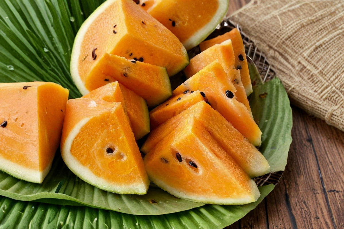 Heirloom Watermelon Seeds – Tendersweet Orange, Non-GMO, High Yield Garden Variety, Large Fruits, Juicy Orange Flesh