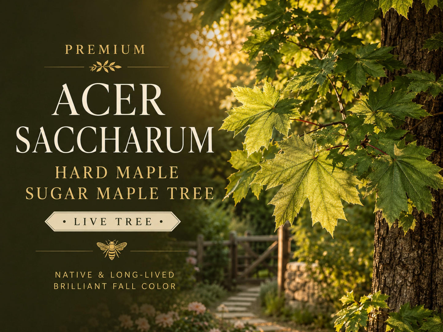 Sugar Maple Bare Root Tree 12-24in Acer saccharum Deciduous Shade Landscape Yard