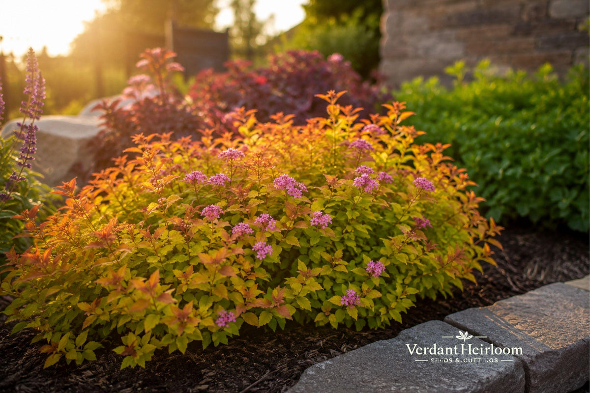 Magic Carpet Spirea Unrooted Cuttings – 6-8 Inch Pink Flowering Shrubs – Spiraea japonica for Garden Landscaping
