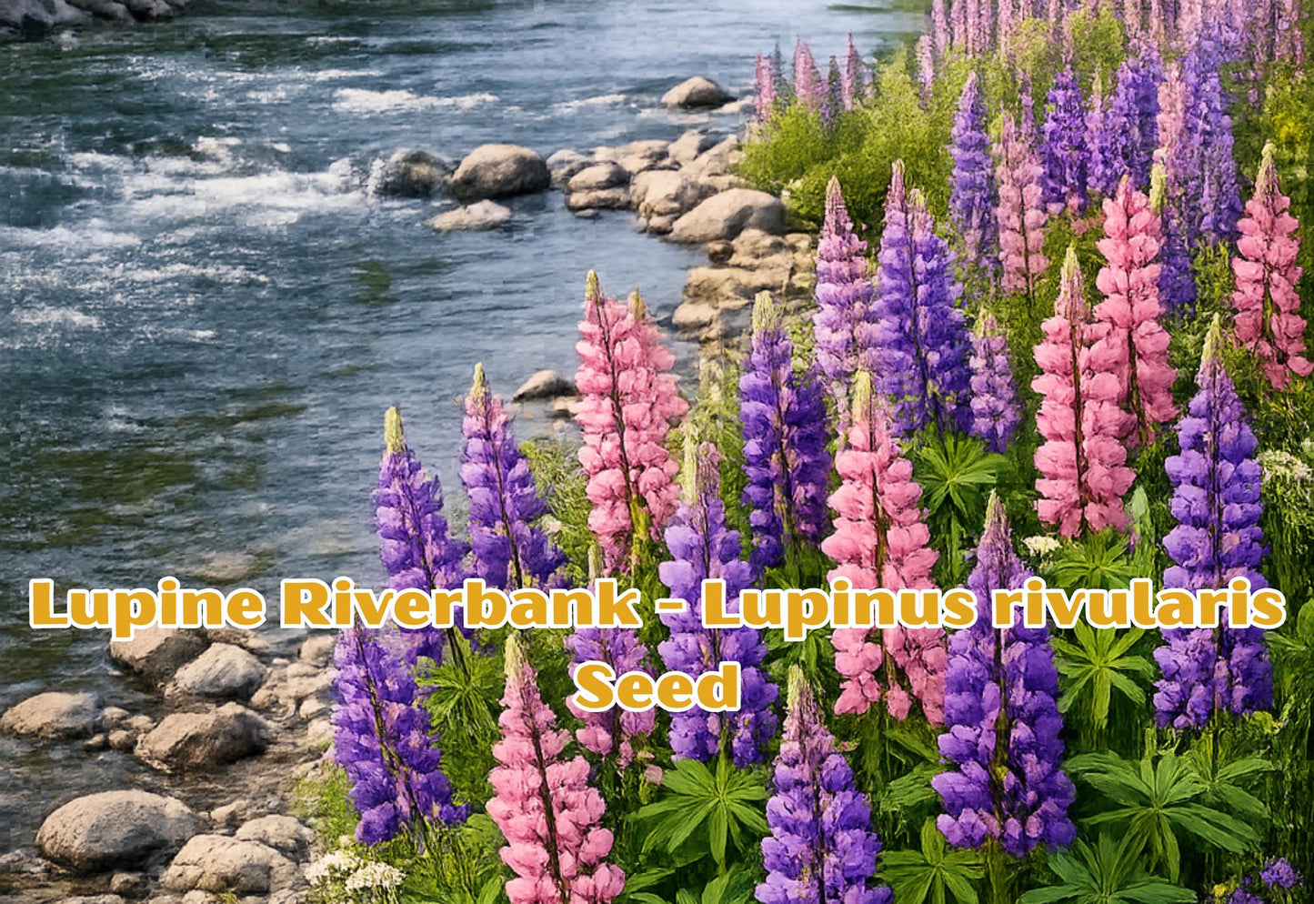 Riverbank Lupine Seeds 15 pcs – Perennial Wildflower with Blue/Violet Flowers – Lupinus rivularis for Full Sun & Well-Drained Soil