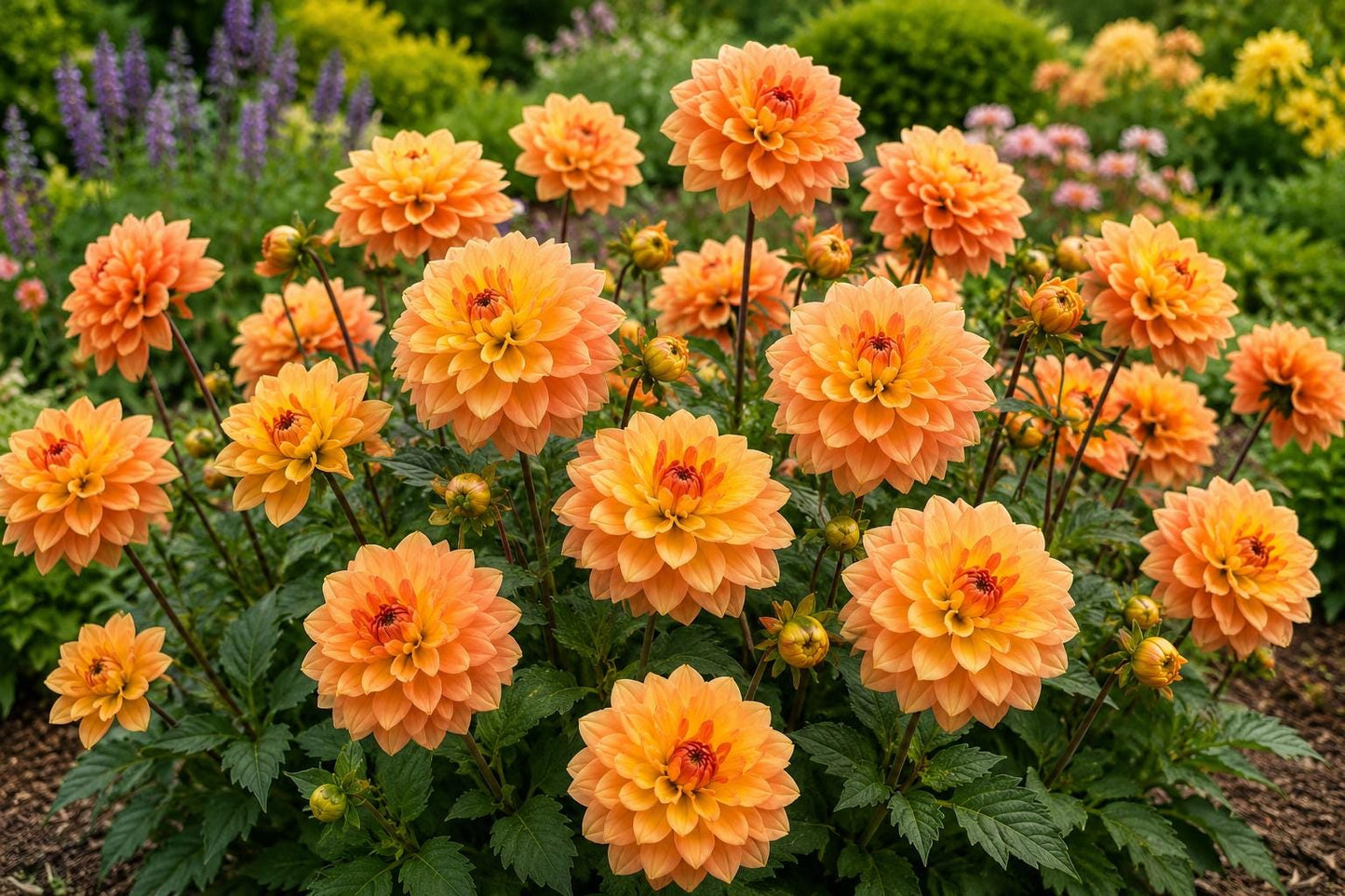 Gold Karma Dahlia Bulb Clumps – Cut Flower Garden Plant, Dahlia pinnata, Vibrant Golden-Yellow Blooms