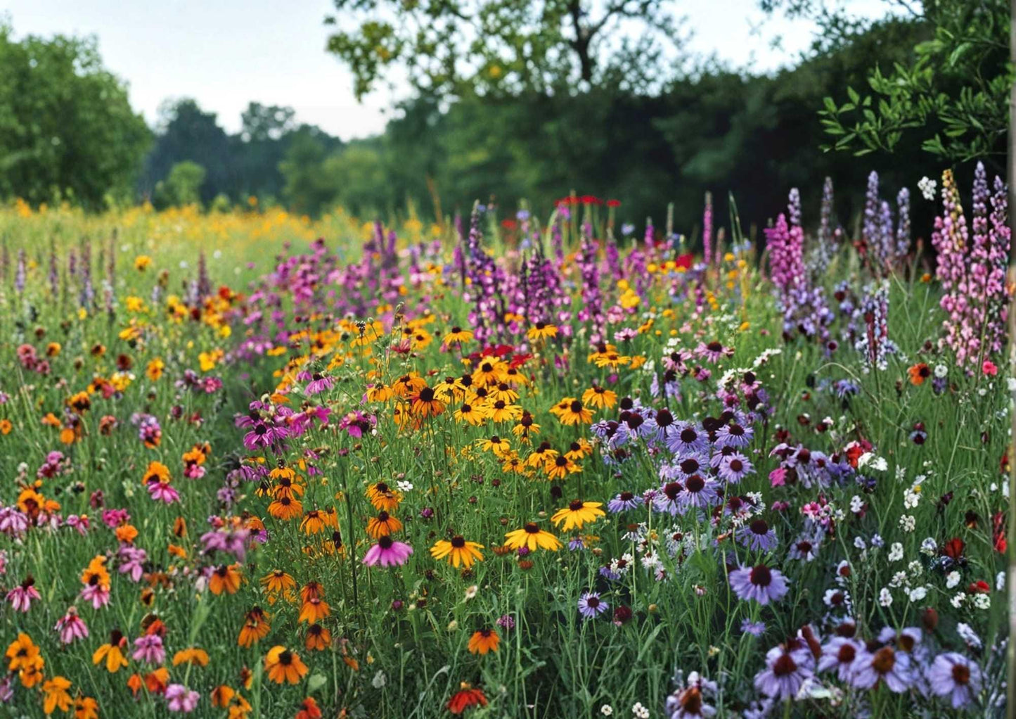 Perennial Wildflower Mix Seeds, Heirloom Non-GMO Pollinator Flower Seeds for Garden, Butterfly & Bee Blend, Long Blooming, Native Plant Seeds