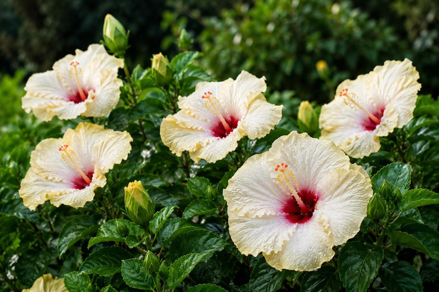 Tropical Hibiscus Plant - Double Fancy Peach Lavender Flowers - Hibiscus rosa-sinensis - Garden, Patio, Pollinator Attracting