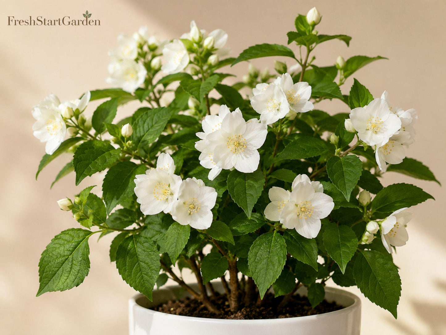 Sweet Mock Orange Bare Root Plant 12-24in Philadelphus coronarius Fragrant Garden Shrub for Borders & Hedges